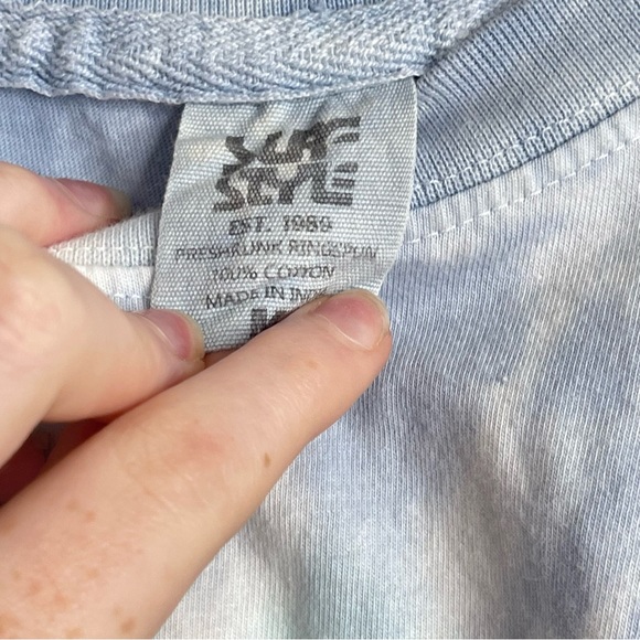 Perdido Key Florida Blue Tie-Dye Print Long Sleeve Crewneck T-Shirt Size M - Picture 5 of 6